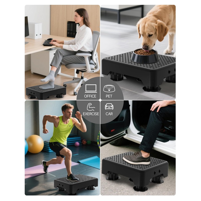 Adjustable Step Stool for Adults, Bed Step Stools, 600 LBS