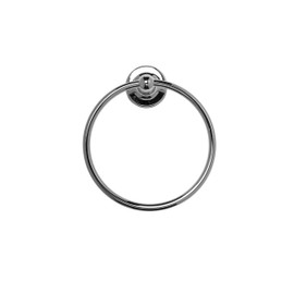 Croydex QM461541 Glue-Fix Worcester Towel Ring, Easy Fit No Drilling No Tools,Silver