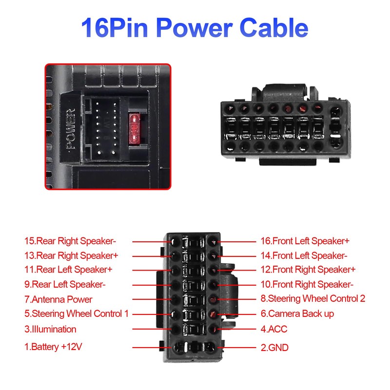 Car Stereo Wiring Harness Connector for Toyota Sienna Camry RAV4