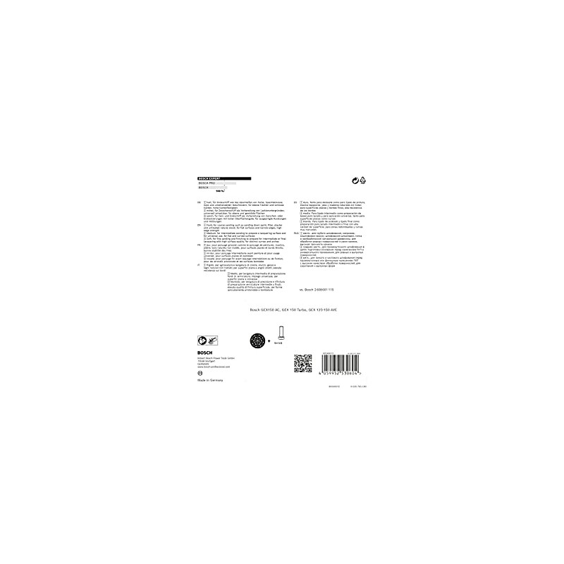 Bosch Professional 1x Expert Multihole Backing Pad (for Bosch, Medium