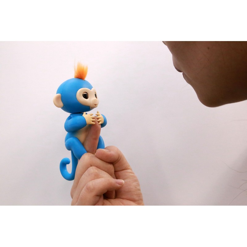 small hand glue monkey hugmine (blue)
