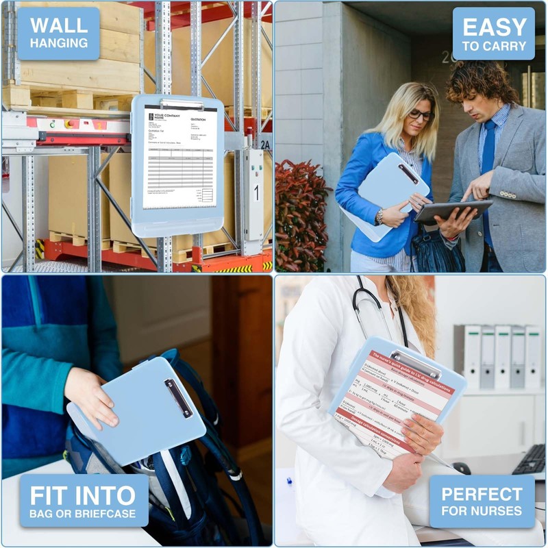 Sooez Clipboards with Storage, High Capacity Clip Boards 8.5x11 with