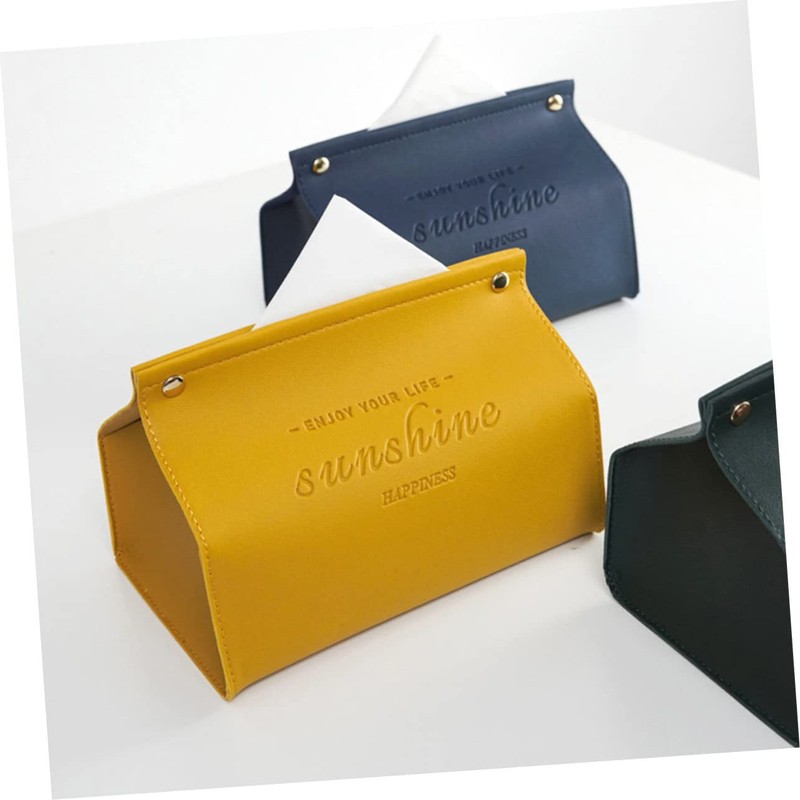 WOONEKY 1pc Delicate Vehicle-Mounted Tissue Box Multi-Purpose Towel Storage Case