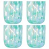 Jingmore 4 Pcs Icon Juice Glasses Handcrafted Double Old-fashioned Confetti