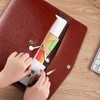 RisePlus Document Folder A4 Leather Briefcase A4 PU Leather Waterproof