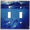Art Plates - Dolphins at Play Switch Plate - Double Toggle