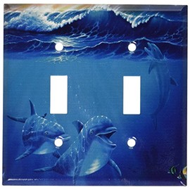 Art Plates - Dolphins at Play Switch Plate - Double Toggle
