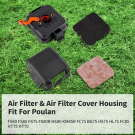 HUSWELL FS80 FS85 FS75 FS80R Air Filter Cover Housing For STIHL HS80 KM85R FC75 BG75 HS75 Tune Up Kit HL75 SP85 FC85 HT75 HT70 KM85 SP80 Hedge Trimmer Parts Replaces 4137 124 2800