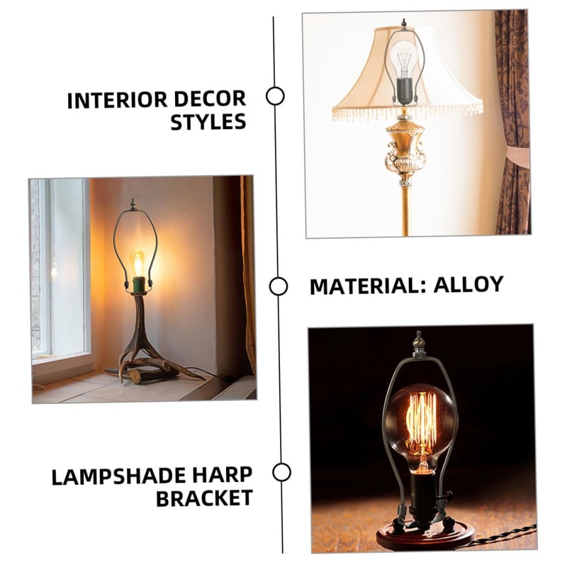 DOITOOL 2pcs Lamp Shade Harp Holders for Table Floor Lamps