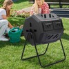 MoNiBloom 43 Gallon Compost Tumbler, Outdoor BPA Free Large Dual