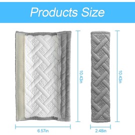 2 Pack Car Seat Belt Pads Cover, Universal Comfort Seatbelt Pad, Seat Belt Shoulder Strap Covers Harness Pad to Protect Neck and Shoulder from The Seat Belt Rubbing, Car Interior Accessories (Gray)