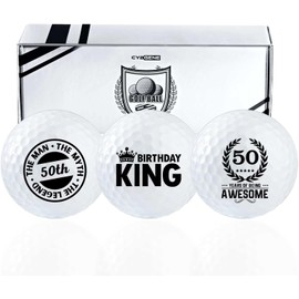 CybGene 50th Birthday Gifts for Men Golfer, Balls Set for Him, Husband, Perfect for Dad, Grandpa, Golf Lovers for Father's Day Birthday Christmas