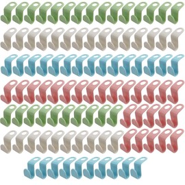 Clothes Hanger Connector Hooks，100 Pcs Hanger Extender Clips Cascading Clothes Hooks Space Savers for Closet Space Savers and Organizers