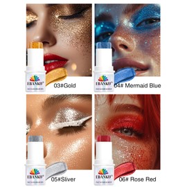 EBANKU Set of 4 Body Glitter Stick
