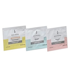 ENVERA Kit de Muestras Protector Solar Facial Piel Sensible FPS 50 UVAUVB  3 Tonos Light, Medium y Primer  Skincare Cremas de Cara para Piel Sensible 