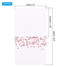 PATIKIL 50 Pack Reserved Table Signs, Seating Name Cards Rose Deco Tables Tent Blank Card for Wedding Restaurant Party Event Foodservice, White