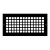 Reggio Register Square Series 6" x 14" Aluminum Grille, Black