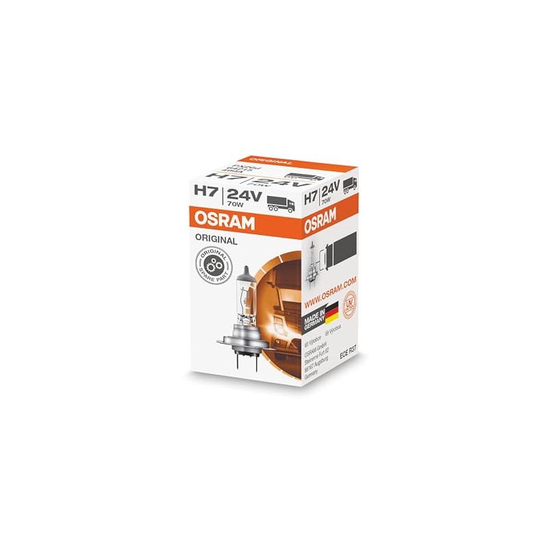 OSRAM 64215 ORIGINAL H7, halogen headlamp, 64215, 24V truck, folding