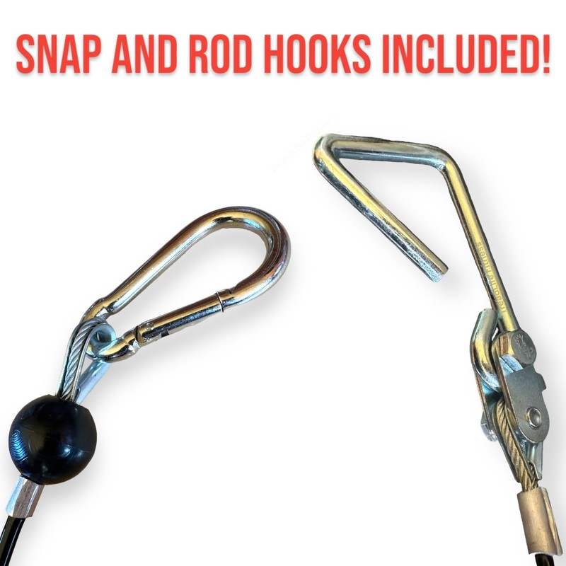 TreadLife Fitness Replacement Cable w/Hook Assembly (1 x Cable) -