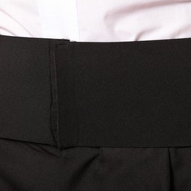 Waiter Band High Elastic Waist Black Service Bar Restaurant Hotel Hook and Loop Closure, Black, XXXXXL