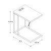 OSP Home Furnishings Designs Norwich Contemporary C-Table with Power, White