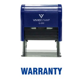 Warranty Office Self Inking Rubber Stamp (Blue Ink) - Medium