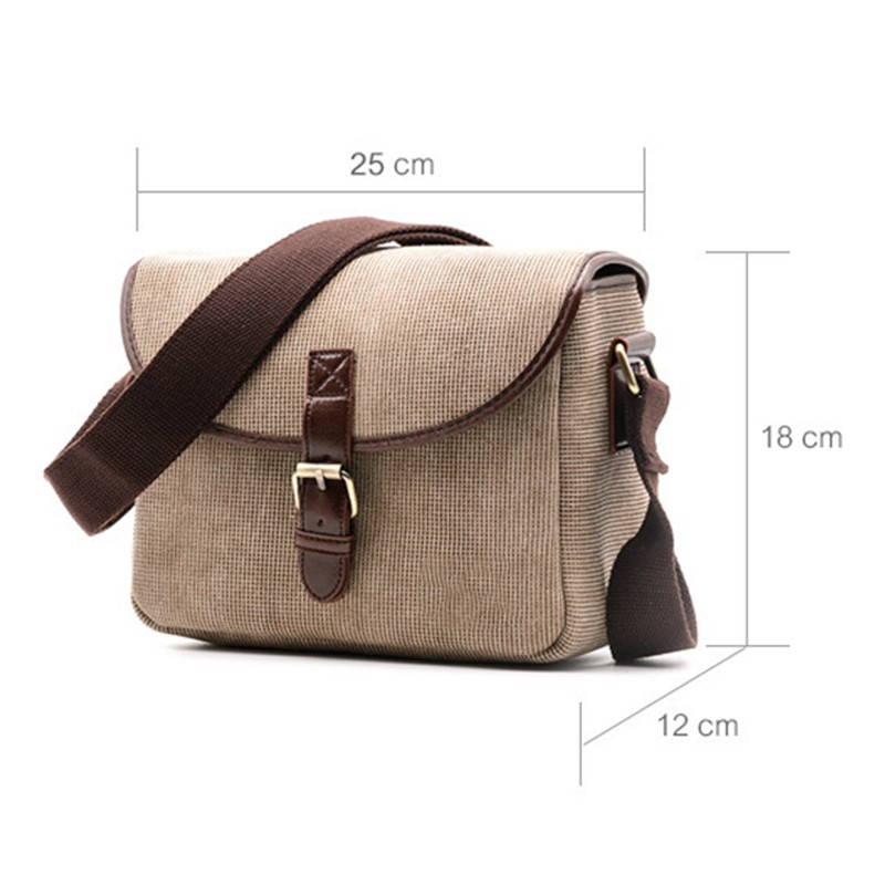 Camera Bag Wax Oil Leather Retro Easy Carrying Wear Resistance