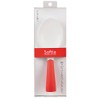 Pearl Metal Softia C-3690 Standing Grip Soft Rice Spoon, Red