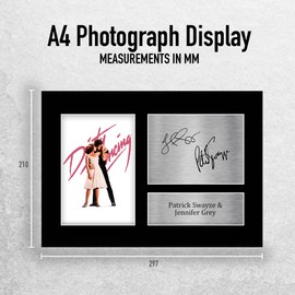 HWC Trading A4 Patrick Swayze & Jennifer Grey Dirty Dancing Gifts Printed Signed Autograph Picture for Movie Memorabilia Fans