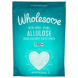 Wholesome Sweeteners 12-Ounce Allulose Sweetener, Zero Calorie Sugar Substitute, Keto Friendly, Non GMO, Non-Erythritol, Gluten Free & Vegan Sweetener, 8 Pack