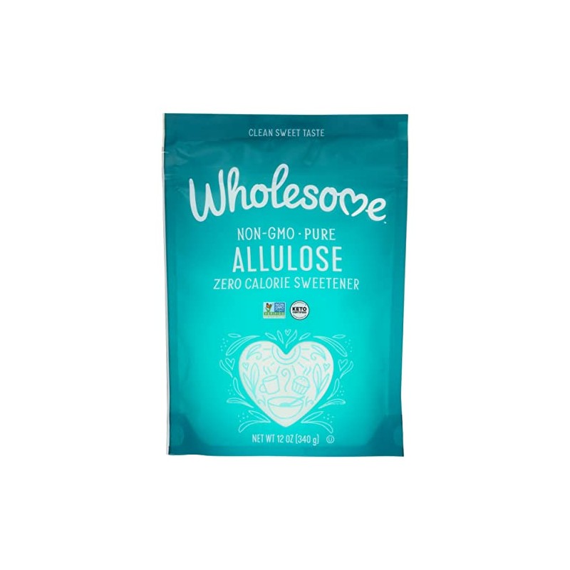 Wholesome Sweeteners 12-Ounce Allulose Sweetener, Zero Calorie Sugar Substitute, Keto