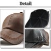 BUZZxSELECTION CAP059 Men's Leather Cap, Hat, Stylish, Leather, Synthetic Leather,