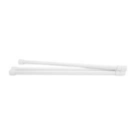 Camco 44053 28" RV Refrigerator Bar - Holds Food and Drinks in Place During Travel - Prevents Messy Spills - Spring Loaded and Extends Between 16" and 28" - 3 Pack - White (44074)