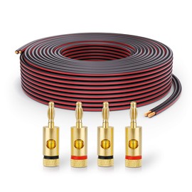 PureLink SP000-010 Speaker Cable, 2 x 1.5 mm² (99.9% OFC Solid Copper 0.10 mm Stranded Wire) HiFi Speaker Cable, 10 m, Transparent