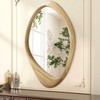 AAZZKANG Large Wall Mirror with Irregular Wood Framed 28"x20" Decorative