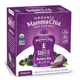Mamma Chia BlackBerry Organic Chia Squeeze, 396g (4X99g)