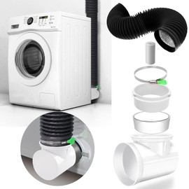 Dryer Vent Hose for Tight Space,4 Inch 8FT Flexible Aluminum Foil Dryer Hose,Better than,Magnetic Dryer Vent Connector