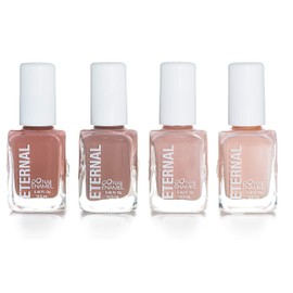 Eternal 4 Collection – Set of 4 Nail Polish: Long Lasting, Mirror Shine, Quick Dry, Neutral Colors (Wild Nudes)