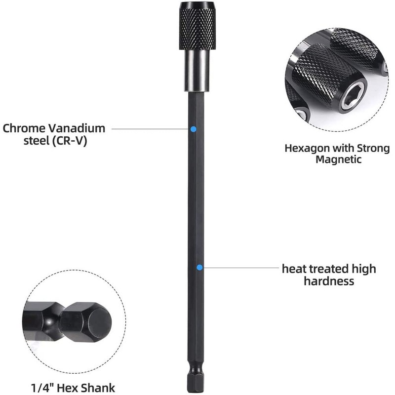 iDopick 3Pcs Drill Bit Extender,1/4 Inch Hex Shank Quick Release