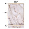 MAONAME Plastic Decorative Tray, Marbling Tray with Handles, Rectangular Coffee