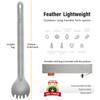 TiTo Titanium Long Handle Spork and Spoon Eco-Friendly Ultralight Portabale