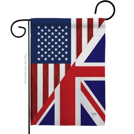 Breeze Decor US UK Friendship Garden Flag Regional American Alliance World Country Particular Area House Decoration Banner Small Yard Gift Double-Sided, Made in USA