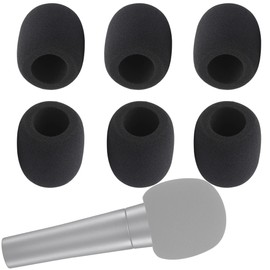 HIYANCO 6 Pack Foam Mic Cover for Shure SM58 SM48 and Most Ball-Type Microphone, Handheld Microphone Windscreen Thick and Breathable Foam Microphone Protector Mic Wind Cover