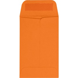 LUXPaper #1 Coin Envelopes | 2 1/4" x 3 1/2" | Mandarin Orange | 80lb. Text | 1,000 Qty