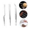 KICHOUSE 1 Set Precision Stainless Steel Tweezers Kitchen Tongs for