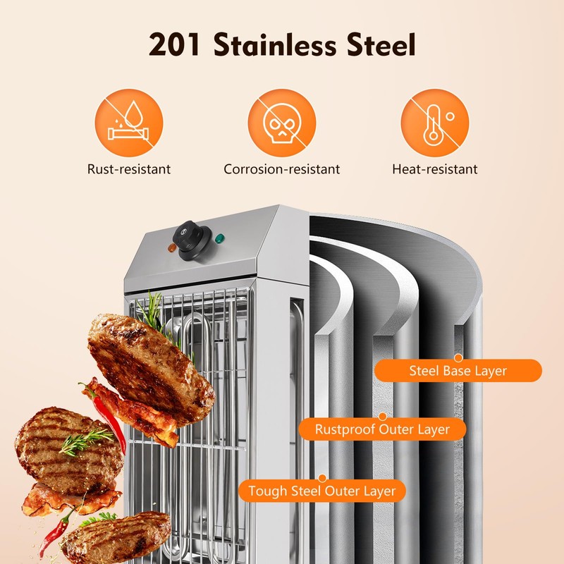 Indoor Outdoor BBQ Portable Electric Grill Griddle, Barbecue Smokeless Cooking