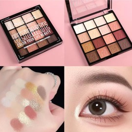 Colorful Eyeshadow Palette Makeup - 16 Colors, Matte and Glitter Shades, Highly Pigmented Bright Eyeshadow, Blendable and Easy to Apply, Long-Lasting Eye Shadow Palettes for Bold and Dramatic Looks