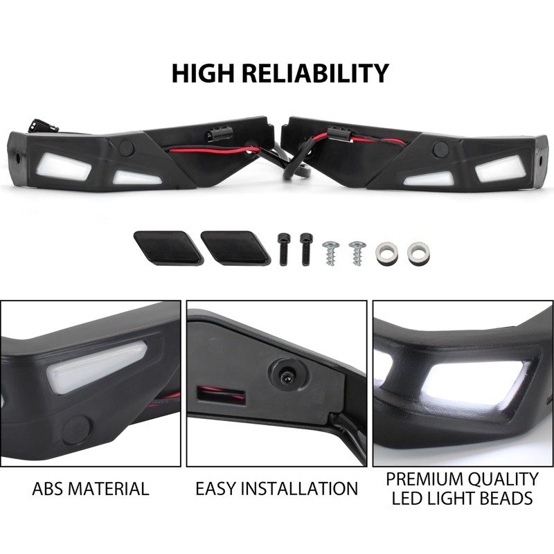 SAUTVS Handguards LED Lights for Can Am Ryker, Aluminum Hand