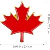 25pcs Maple Leaf Lapel Pin, Red Enamel Canada Badge Brooch,