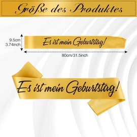 Golden Sash Birthday with Foil Lettering Satin Birthday Sash Party Accessories Birthday Sash Print Birthday Sash Satin Sash Birthday Party Accessories - It's My Birthday